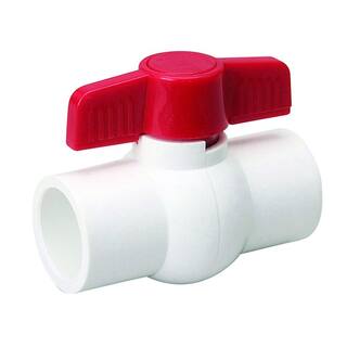 Everbilt 1 in. Schedule 40 S x S PVC Ball Valve with EPDM Seats and O-Rings 107-635HC