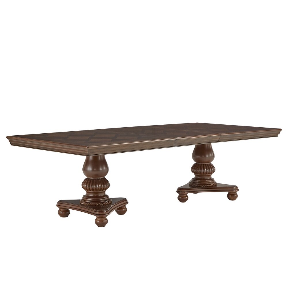 Constantinople Double Pedestal Dining Table with Extending Leaf by iNSPIRE Q Classic