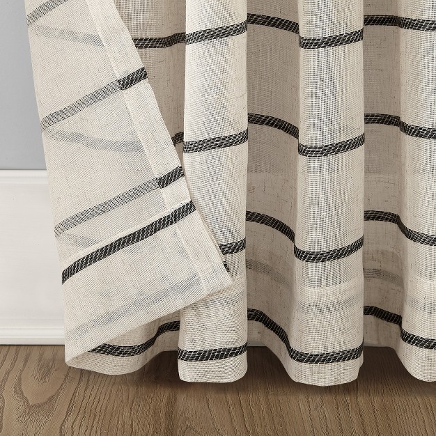 Twill Stripe Sheer Anti dust Curtain Panel Clean Window