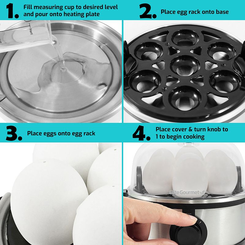 Elite Stainless Steel Automatic Egg Cooker