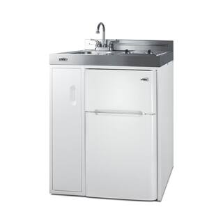 Summit Appliance 30 in. Compact Kitchen in White C30ELGLASSW