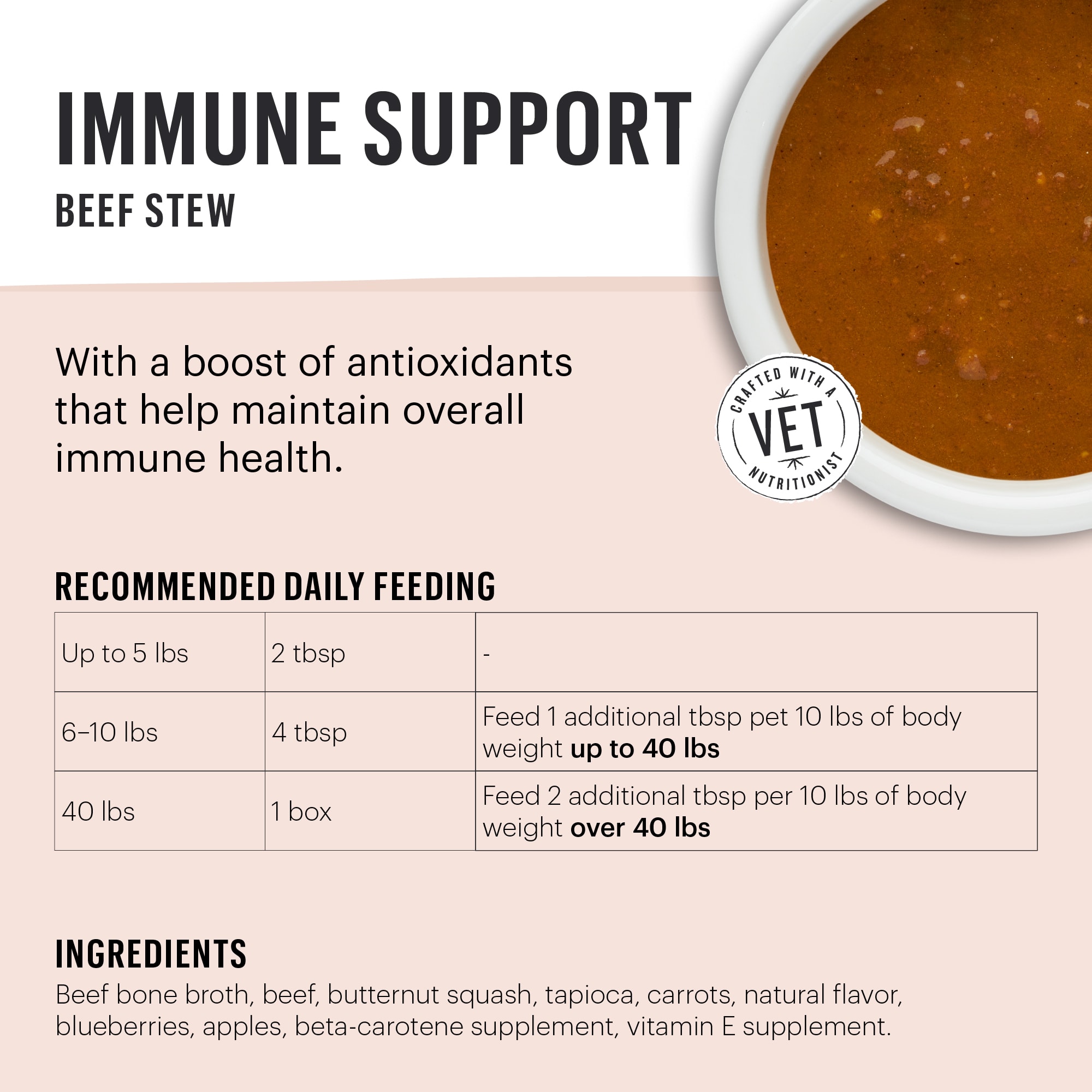 The Honest Kitchen Immune Support Pour Overs Beef Stew Wet Dog Food， 5.5 oz.， Case of 12