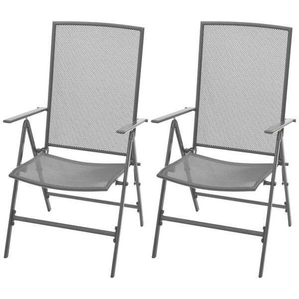 3 Piece Patio Dining Set Steel Anthracite -  - 36225356