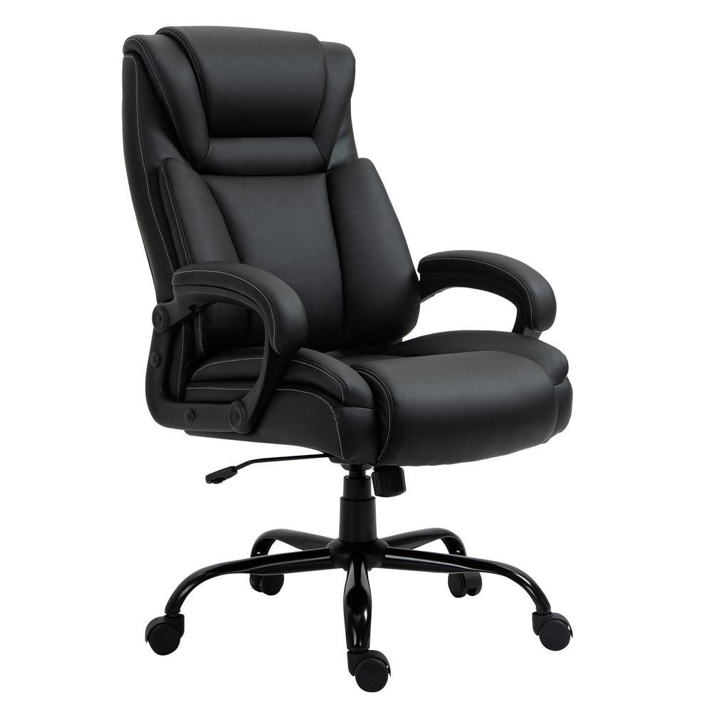 Vinsetto Black Big and Tall Executive Office Chair 400 lbs. Computer Desk Chair with High Back PU Leather Ergonomic Upholstery 921-470BK