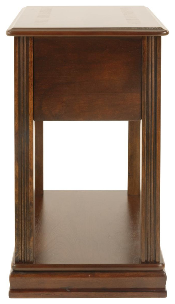 Breegin Contemporary Brown Chair Side End Table   Traditional   Side Tables And End Tables   by GwG Outlet  Houzz