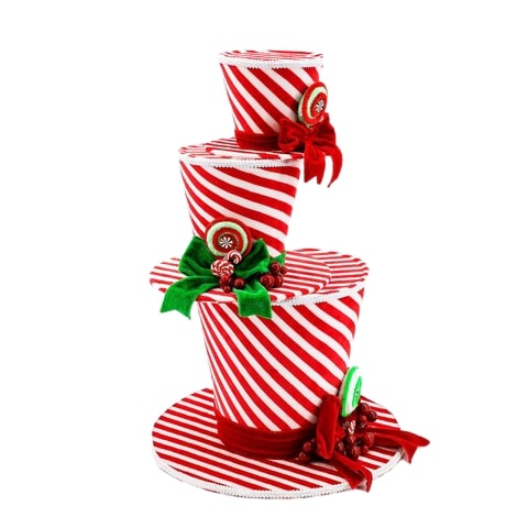 21 Tiered Peppermint Top Hats