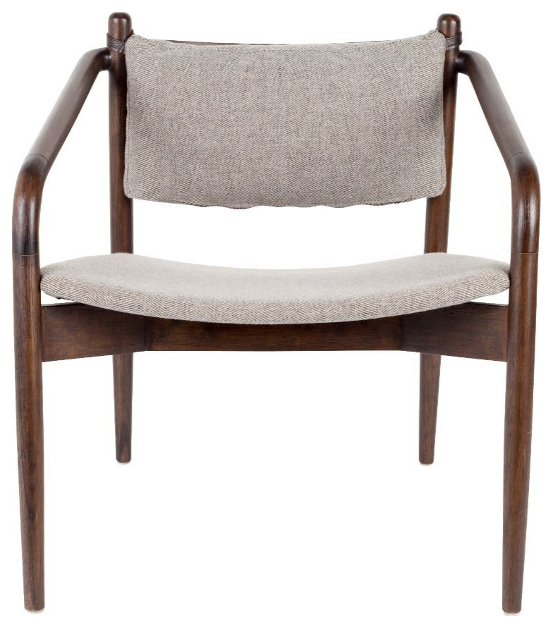 Herringbone Upholstered Armchair  Dutchbone Torrance   Midcentury   Armchairs And Accent Chairs   by Luxury Furnitures  Houzz