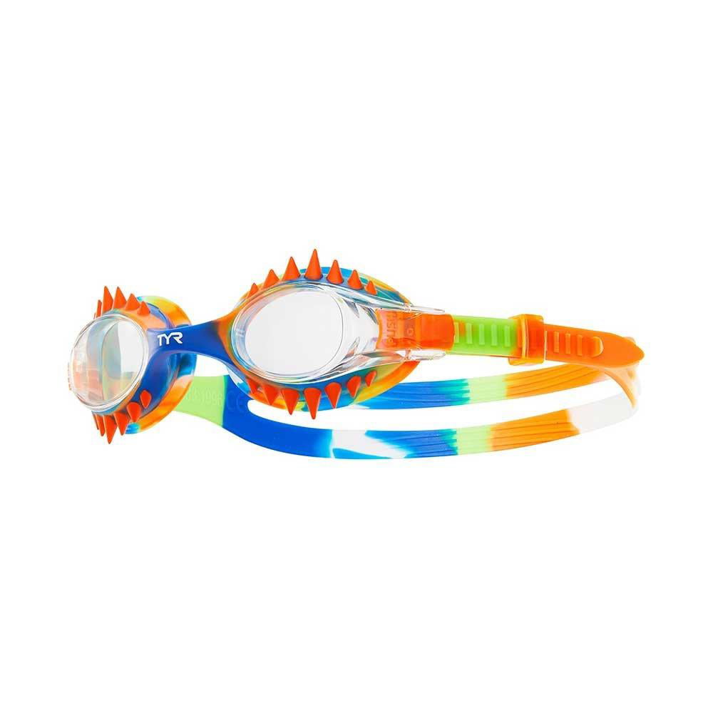 TYR Simple Tie Dye Orange and Blue Swimming Sport Goggles