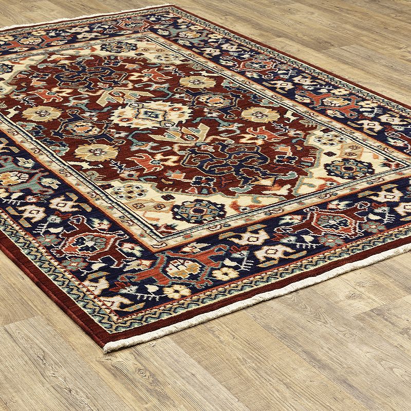 StyleHaven Linwood Traditional Ornate Fringed Area Rug