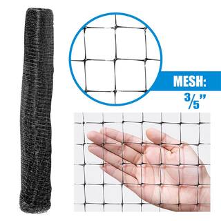 Fencer Wire 7.5 ft. x 65 ft. Black Polywire Garden and Plant Protective Netting with 35 in. Mesh Reusable and Doesn't Tangle PGD3-7.5X65MF35