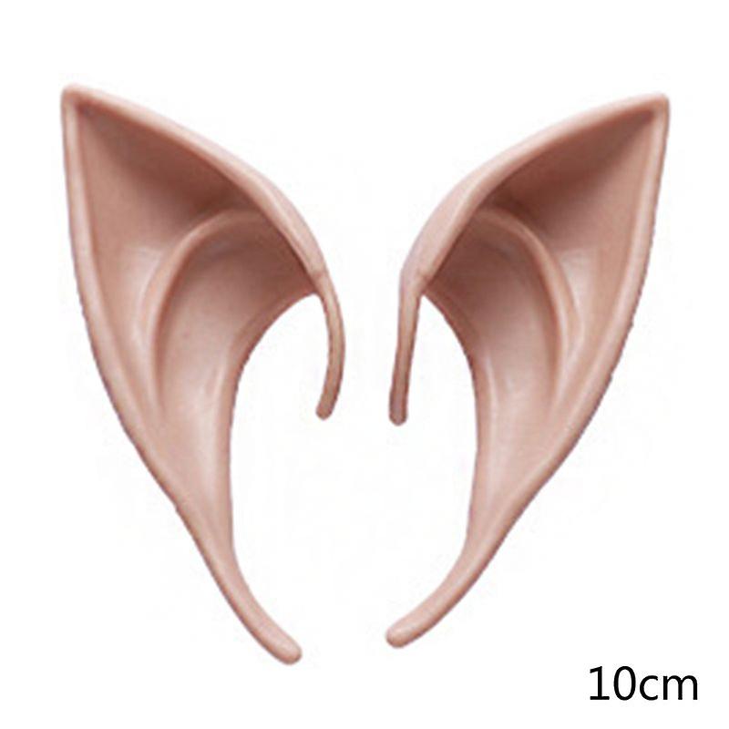 1 Pair Elves Cosplay Ears Men Women Halloween Holiday Party Angel Simulated Role Prop Soft Latex Fairy Pointed Ears Accessories