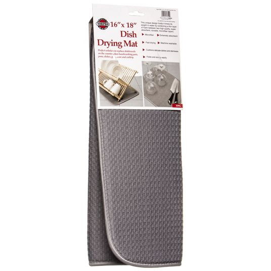 Norpro Dish Mat  Grey  16 inch x 18 inch