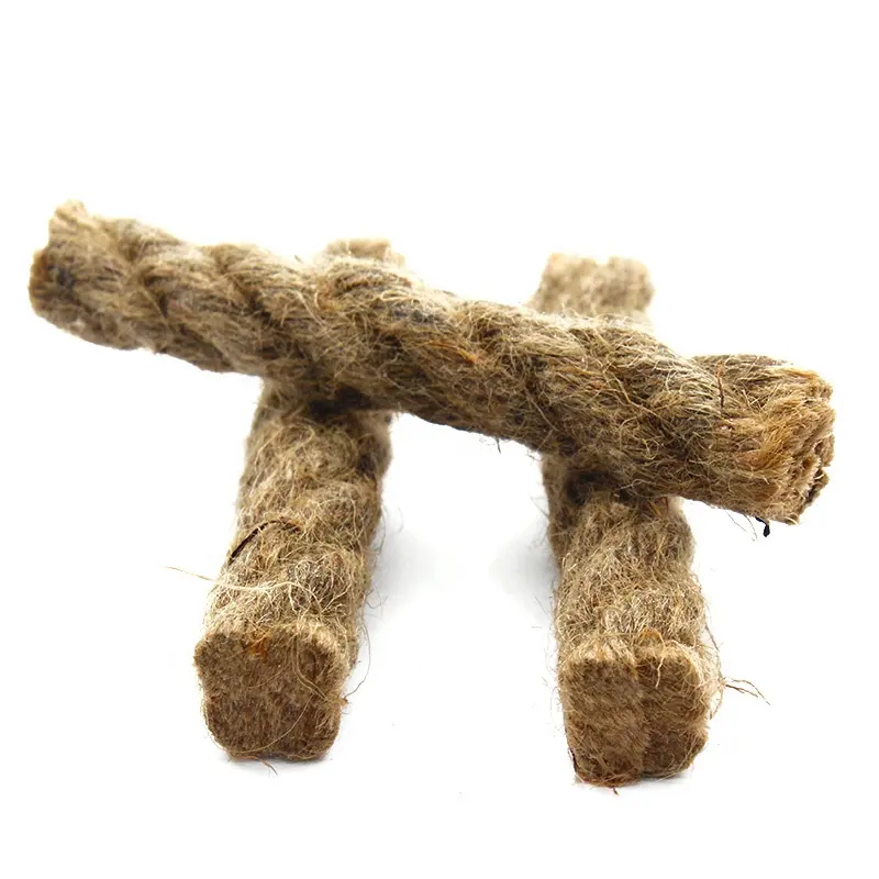 5inch Camping Wax Infused Jute Fire Starter Rope Lighter Hemp Tinder Wick