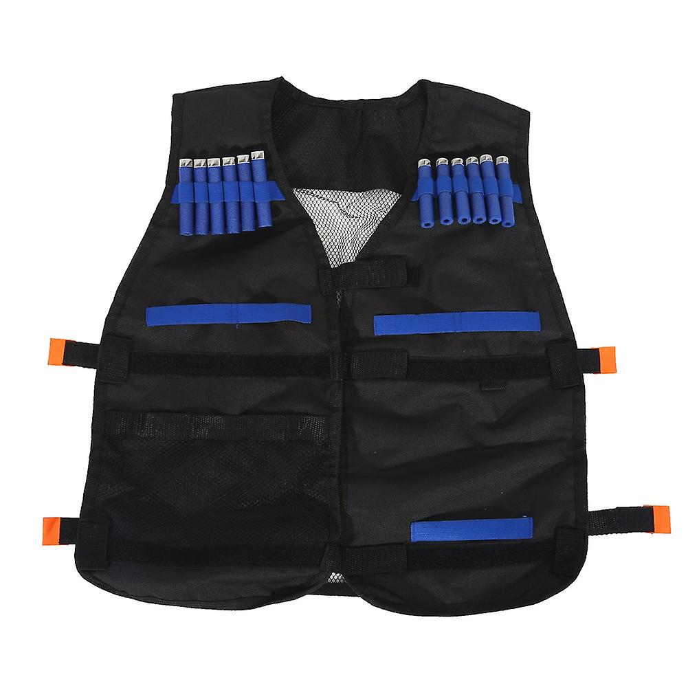 Adjustable Tactic Armor Vest Jacket Waistcoat Ammo Holder Bullets Darts (black Oxford Cloth)