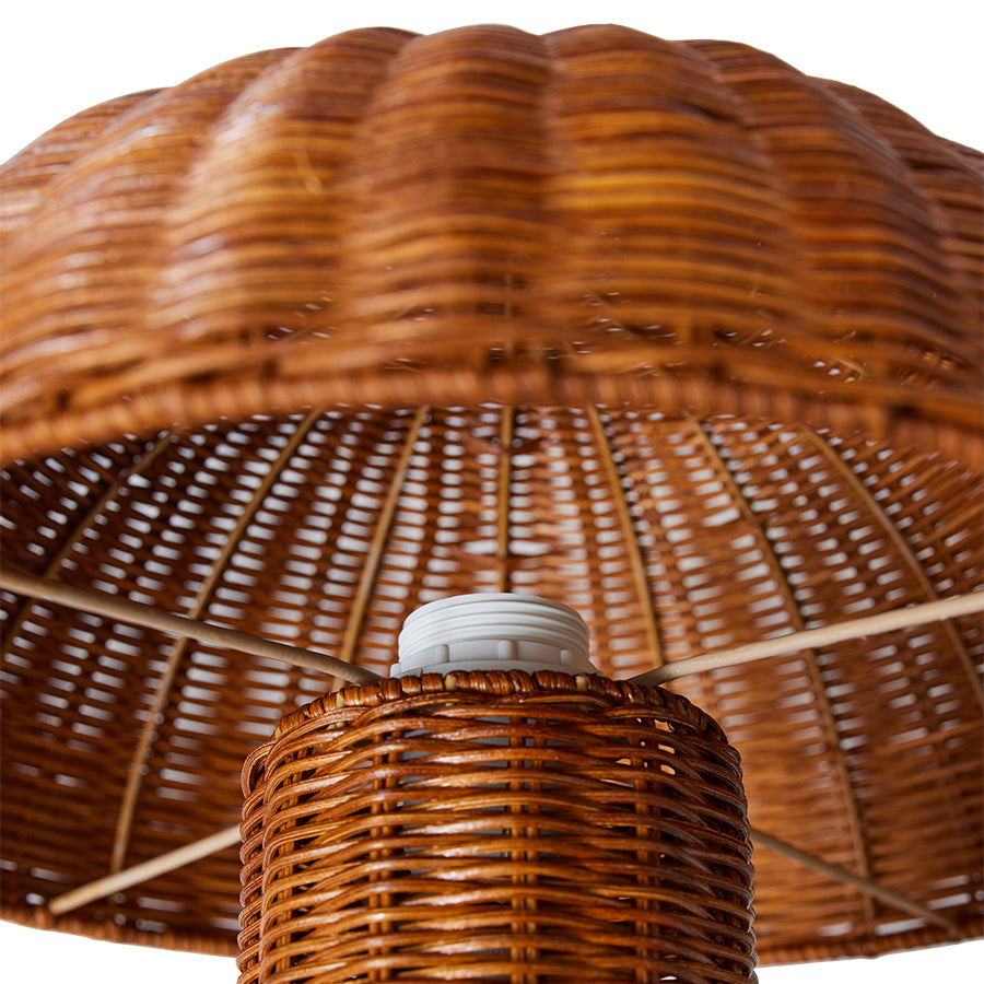 Rattan mushroom table lamp Natural