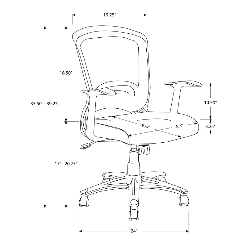 Monarch Mesh Mid-Back Office Chair