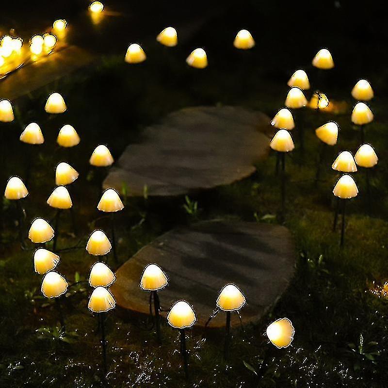 Outdoor Solar Garden Lights， Solar Mushroom Lights 5 Meters 20 Waterproof Led Lights For Garden Stak