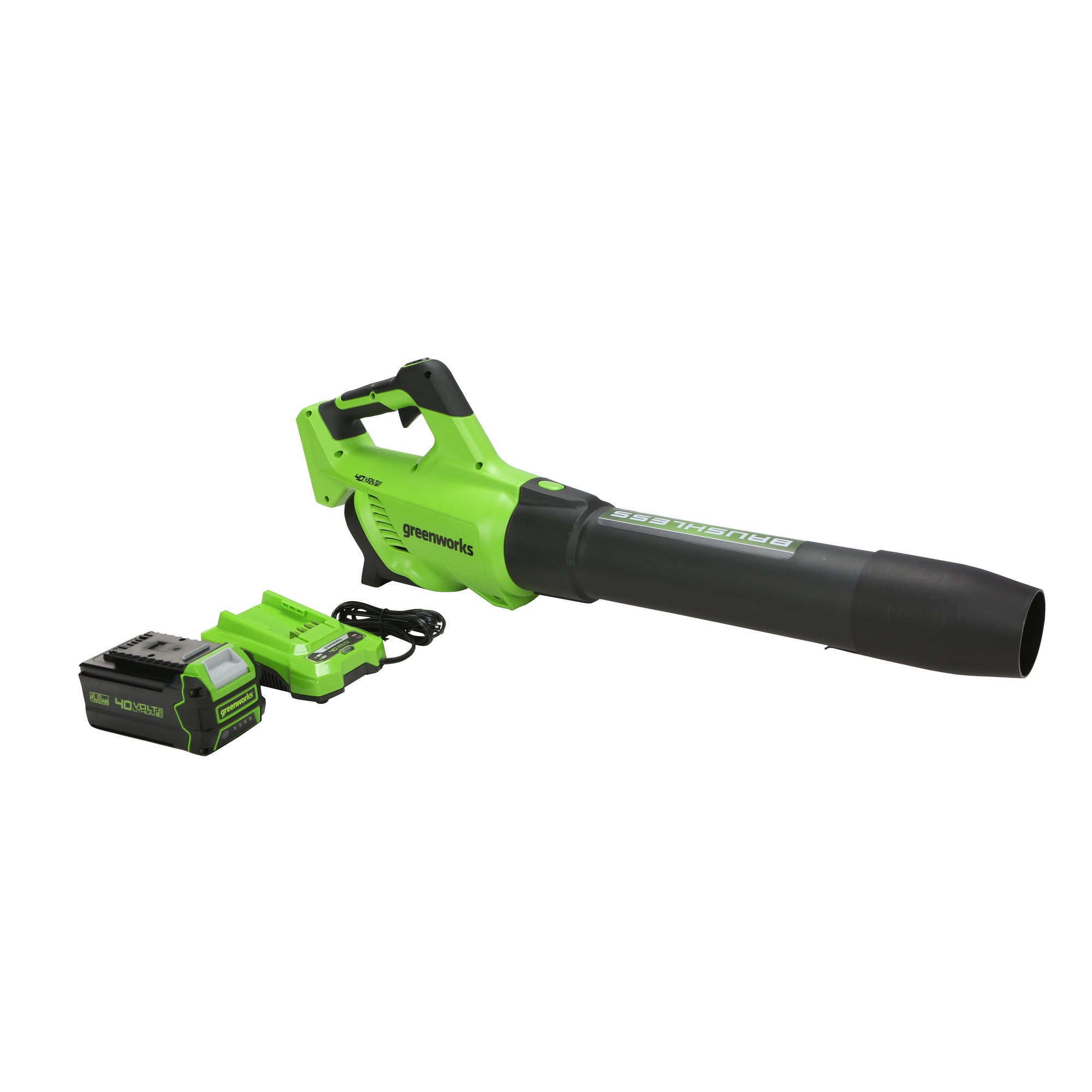 40V 550 CFM Brushless Leaf Blower  Battery | Greenworks Tools