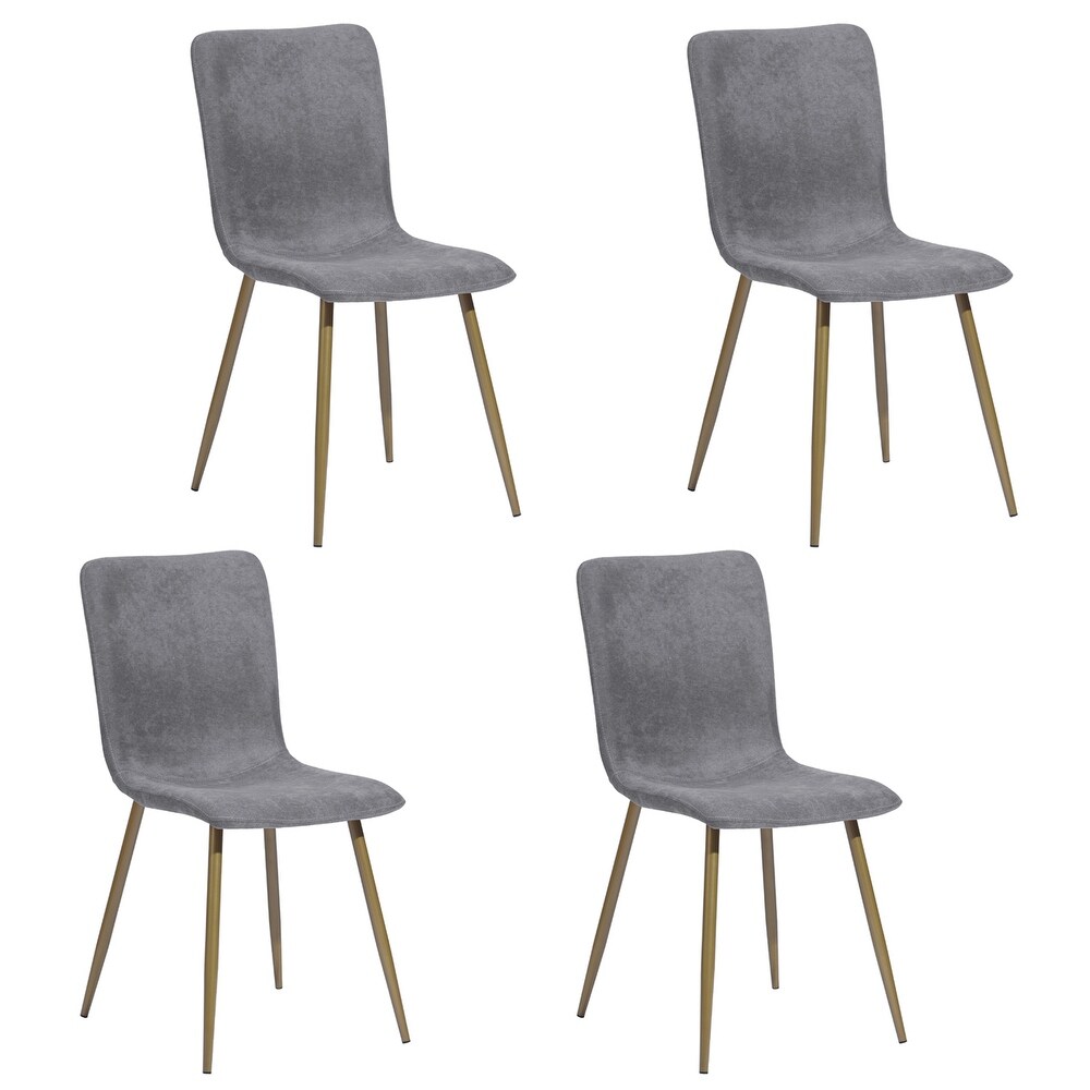 Scargill Upholstered Textured Fabric Dining Chairs (Set of 4)   N/A