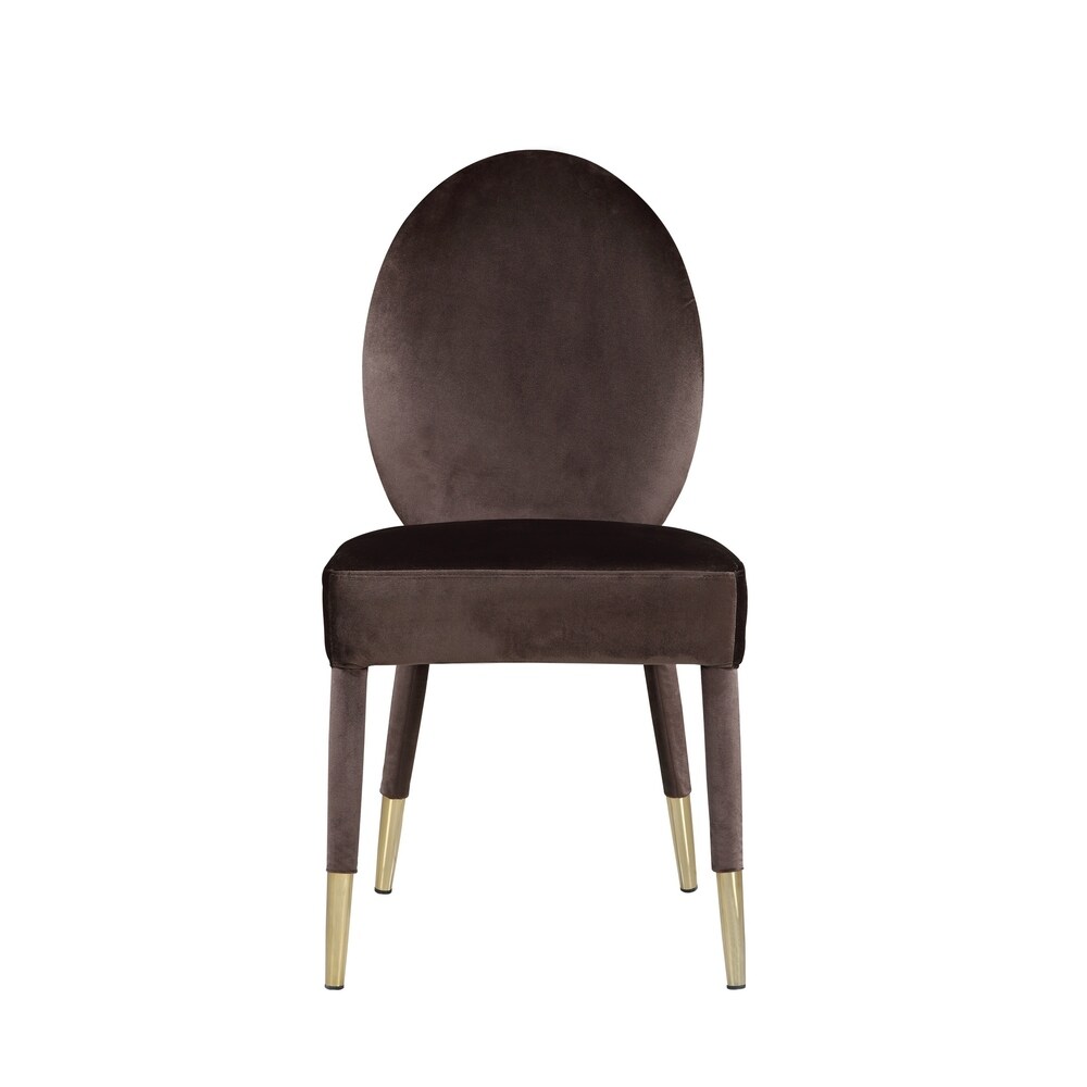 Chic Home Jerett Velvet Dining Chair Oval Back  Set of 2