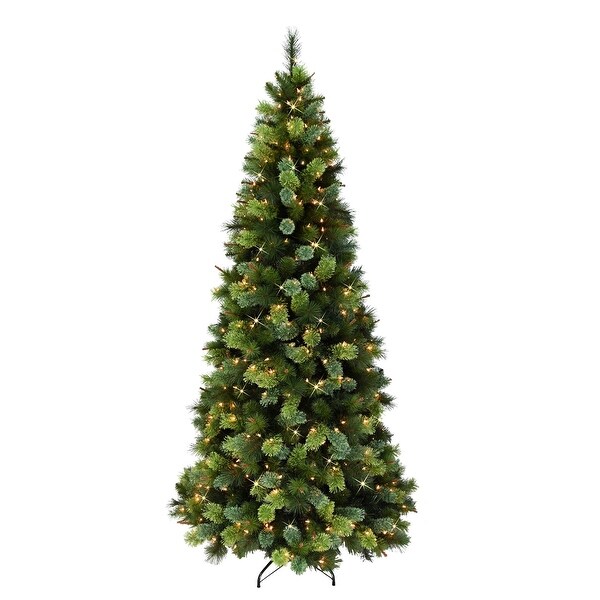 Prelit Slim Portland Pine Artificial Christmas Tree