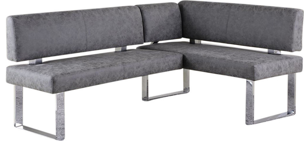 Dark Grey Pu Reversible Nook   Contemporary   Sectional Sofas   by HedgeApple  Houzz