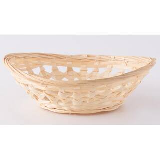 Vintiquewise Natural Bamboo Oval Storage Bread Basket Storage Display Trays (Set of 5) QI003504.L.5