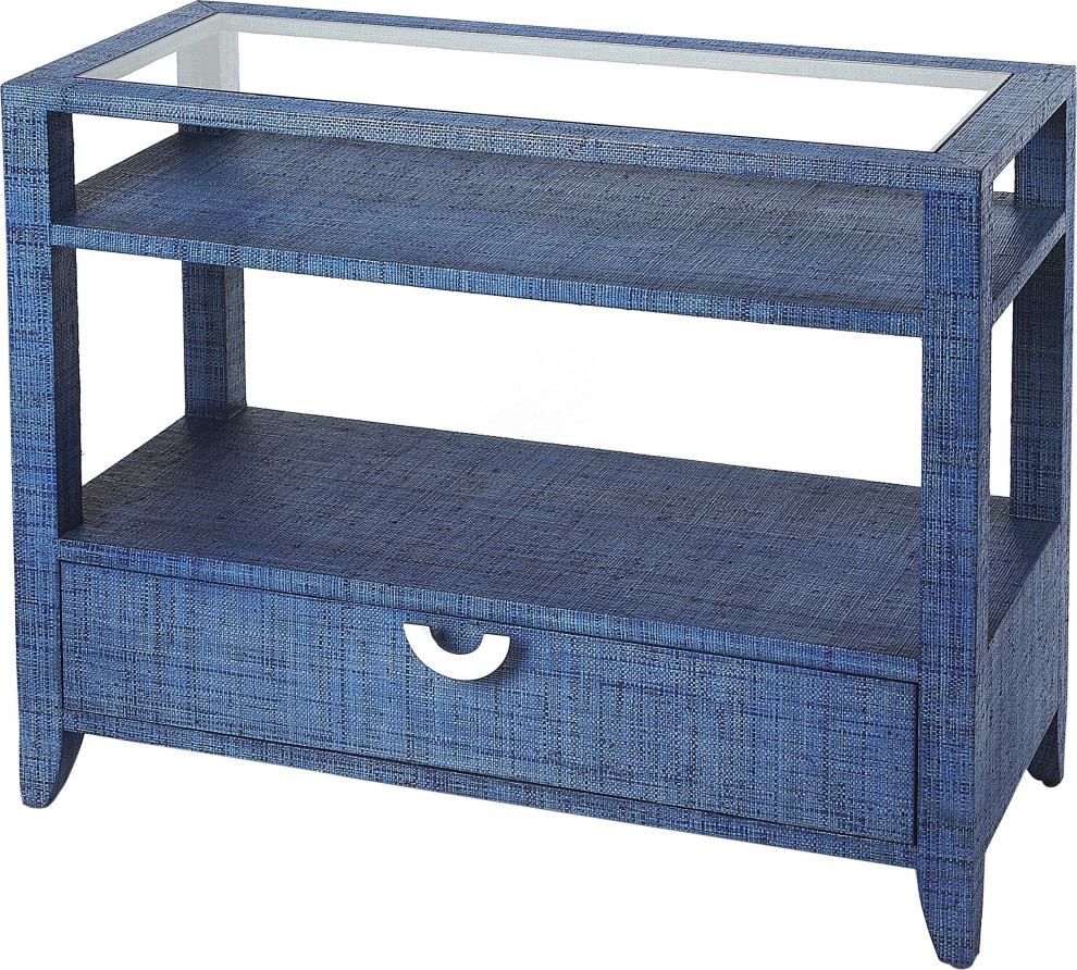Amelle Raffia Console Table   Transitional   Console Tables   by HedgeApple  Houzz