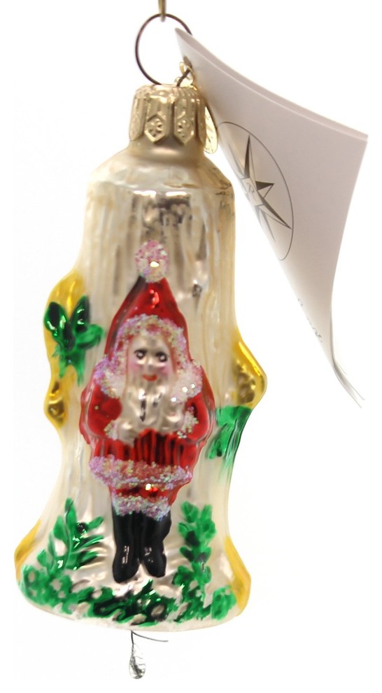 Christopher Radko FROST CHIME Glass Santa Bell 931251   Contemporary   Christmas Ornaments   by Story Book Kids Inc  Houzz