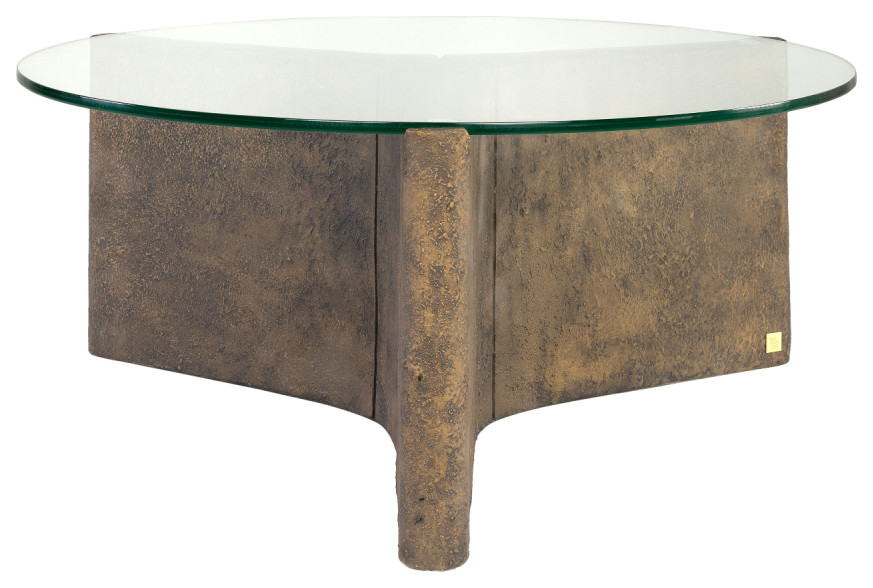 Round Glass Coffee Table  Versmissen Yenn   Contemporary   Coffee Tables   by Oroa   Distinctive Furniture  Houzz