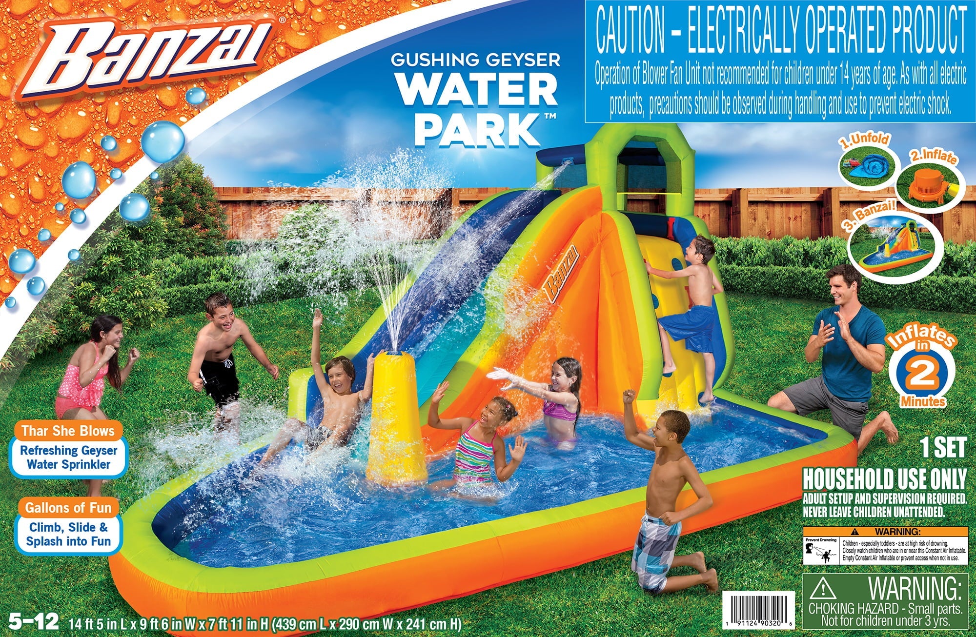 Banzai Inflatable Gushing Geyser Water Park