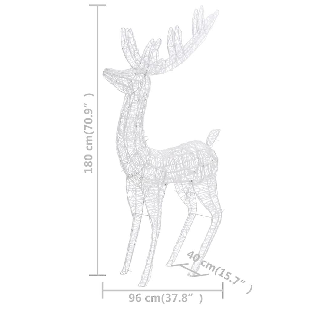 Vidaxl Xxl Acrylic Christmas Reindeers 250 Led 3 Pcs 70.9