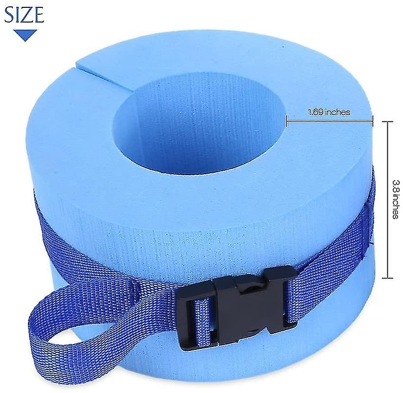 Foam Swim Ankles Arms Belts For Swim Fitness Training，2pcs，blue