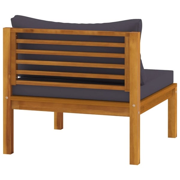 3-Seater Patio Sofa with Cushion Solid Acacia Wood - Overstock - 36196023