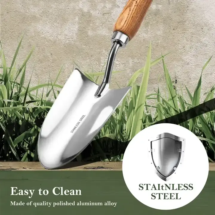 EZARC Garden Hand Trowel  Hand Shovel Stainless Steel for Gardening   Wood Handle for Transplanting Planting on sale