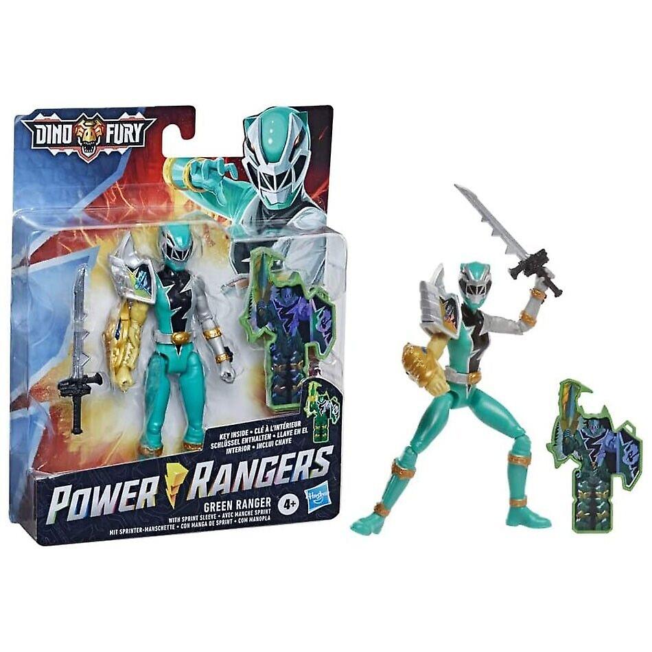 Power rangers dino fury green ranger with sprint sleeve 15cm action figure