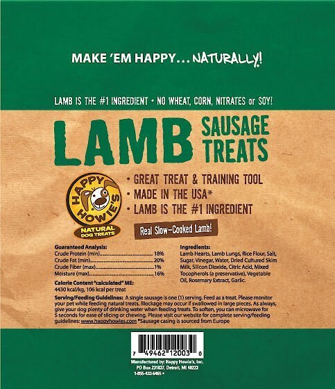 Happy Howie's Lamb Sausage Dog Treats