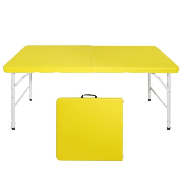 4ft Portable Folding Table Indoor Outdoor Foldable Table for Camping