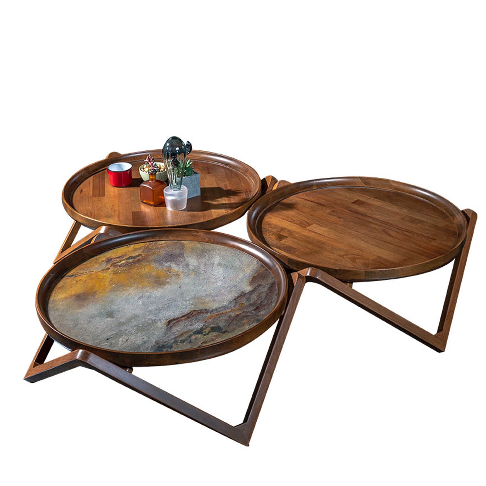 Set Of 3 Passion Center Tables.