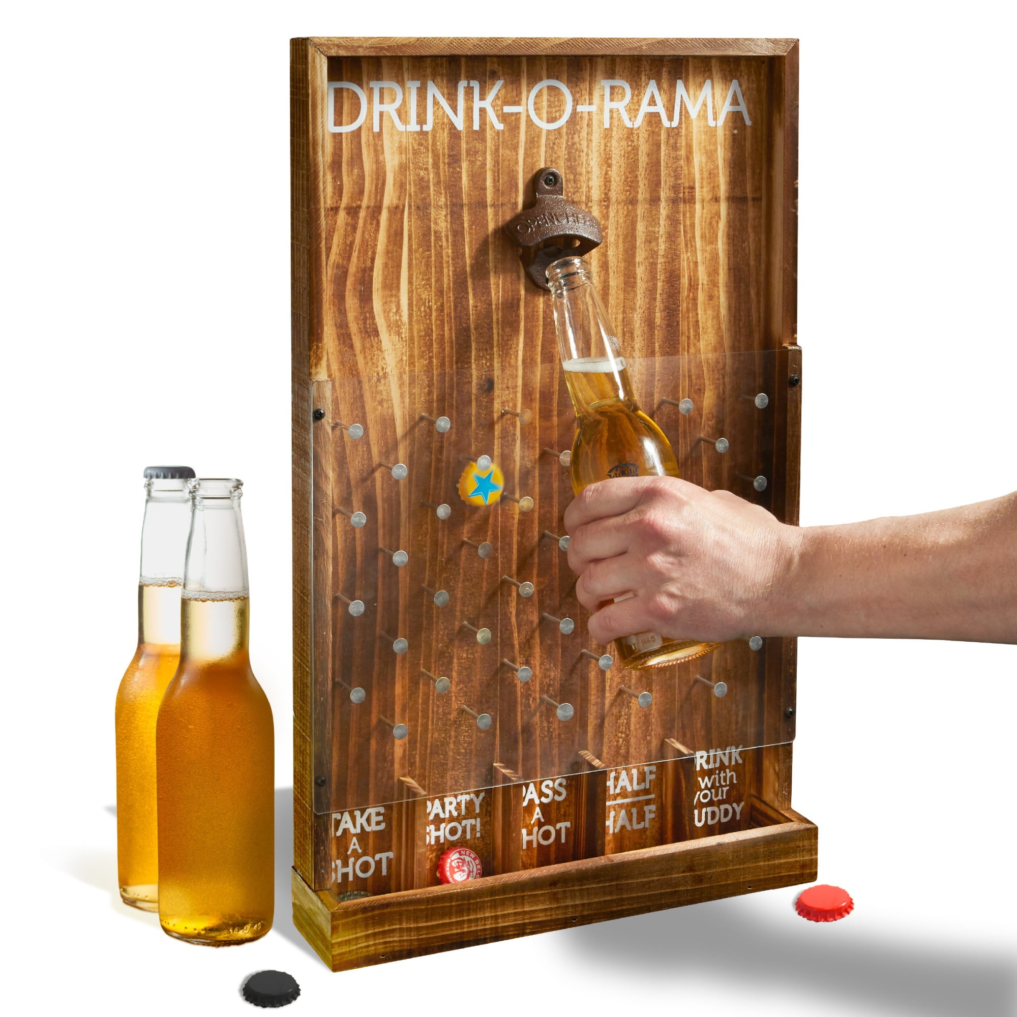 Hammer + Axe Wooden Drink-O-Rama, with Wall Brackets