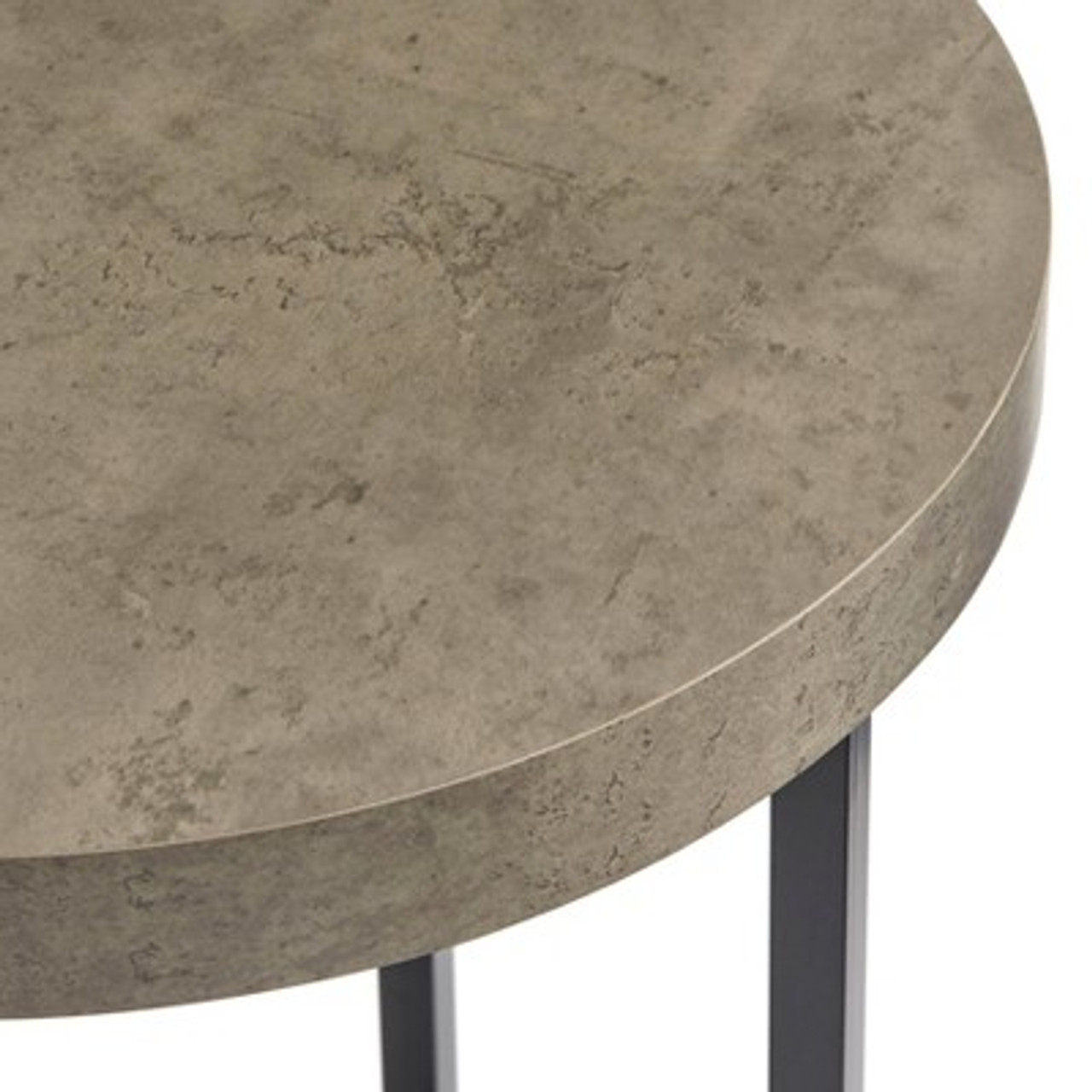 Era Modern Round Coffee Table Gray/Black  - Buylateral