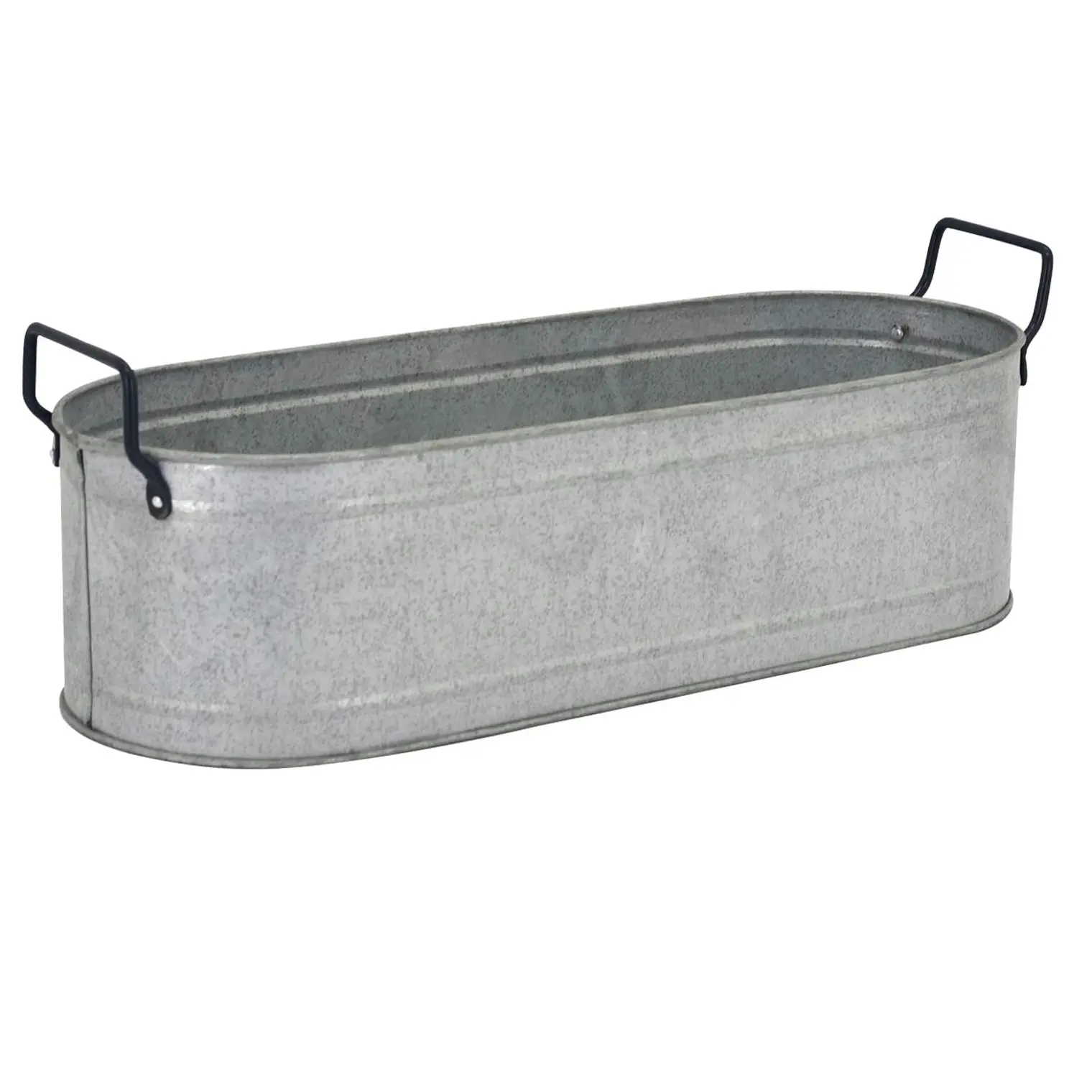 Garden supplies galvanized planters rustic finished metal planters flower pots and and garden buckets at low price