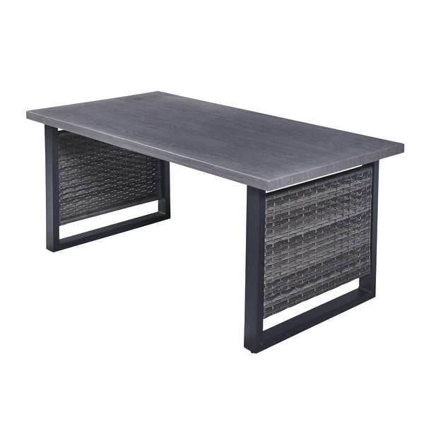 Outdoor Wicker Coffee Table Rectangle Dining Table