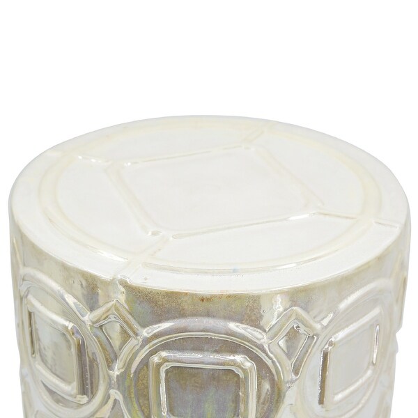 Shelby Iridescent Glaze Ceramic Garden Stool