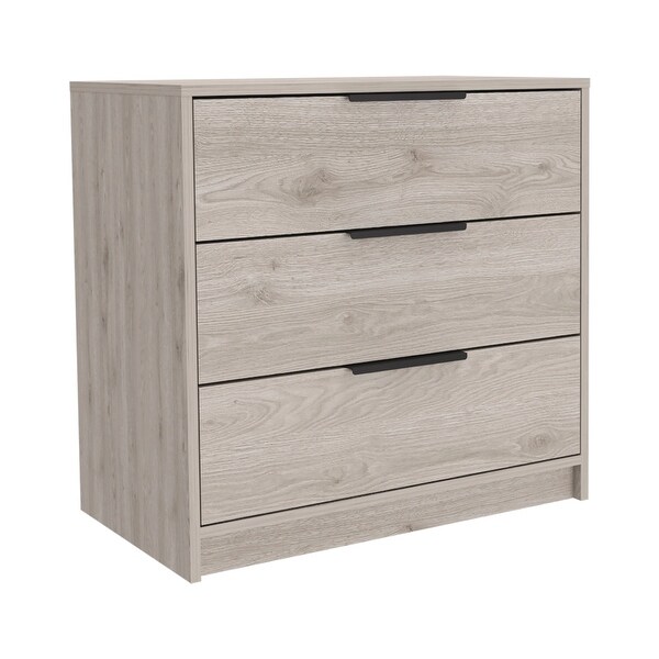 TUHOME Kaia 27-inch Tall 3 Drawer Dresser with Metal Hardware - - 35569982