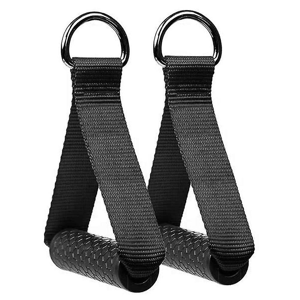 2 Pieces Exercise Handles， Cable Machine Attachment Resistance Band Handles， Core Grip Fitness Band