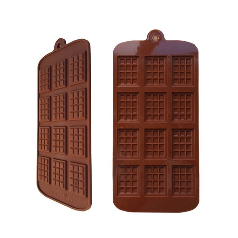 Chocolate Molds DIY Bakeware Cake Molds High Quality Square Eco-friendly Silicone Mold DIY 1PC Food Grade 12 Cavity Waffle Molds