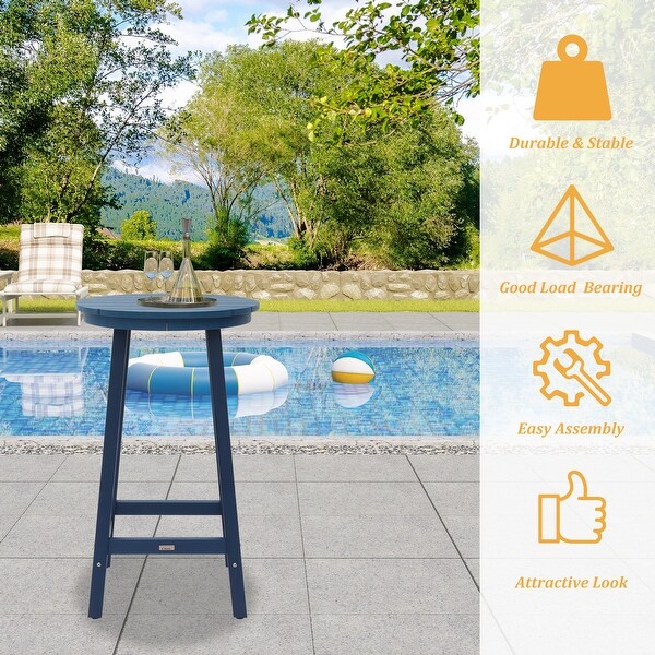 Outdoor Bar Table HIPS Plastic Bistro Table for Patio