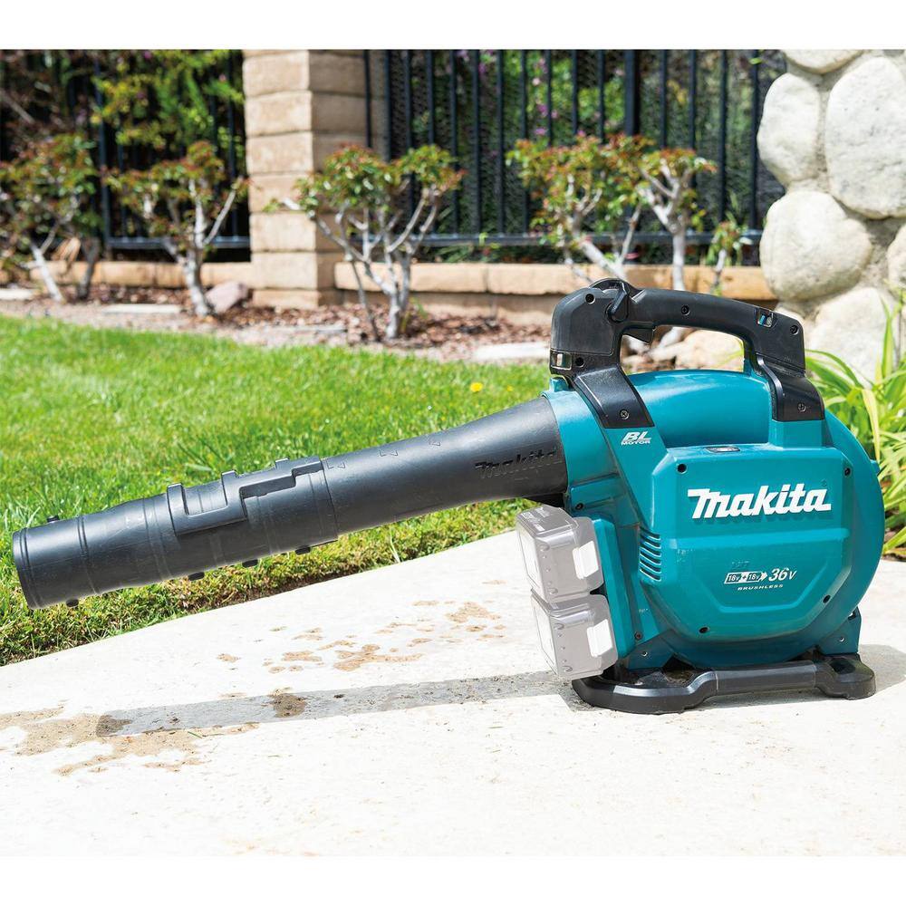 Makita 120 MPH 473 CFM 18V X2 (36V) LXT Lithium-Ion Brushless Cordless Leaf Blower with Vacuum Attachment Kit (Tool-Only) XBU04ZV