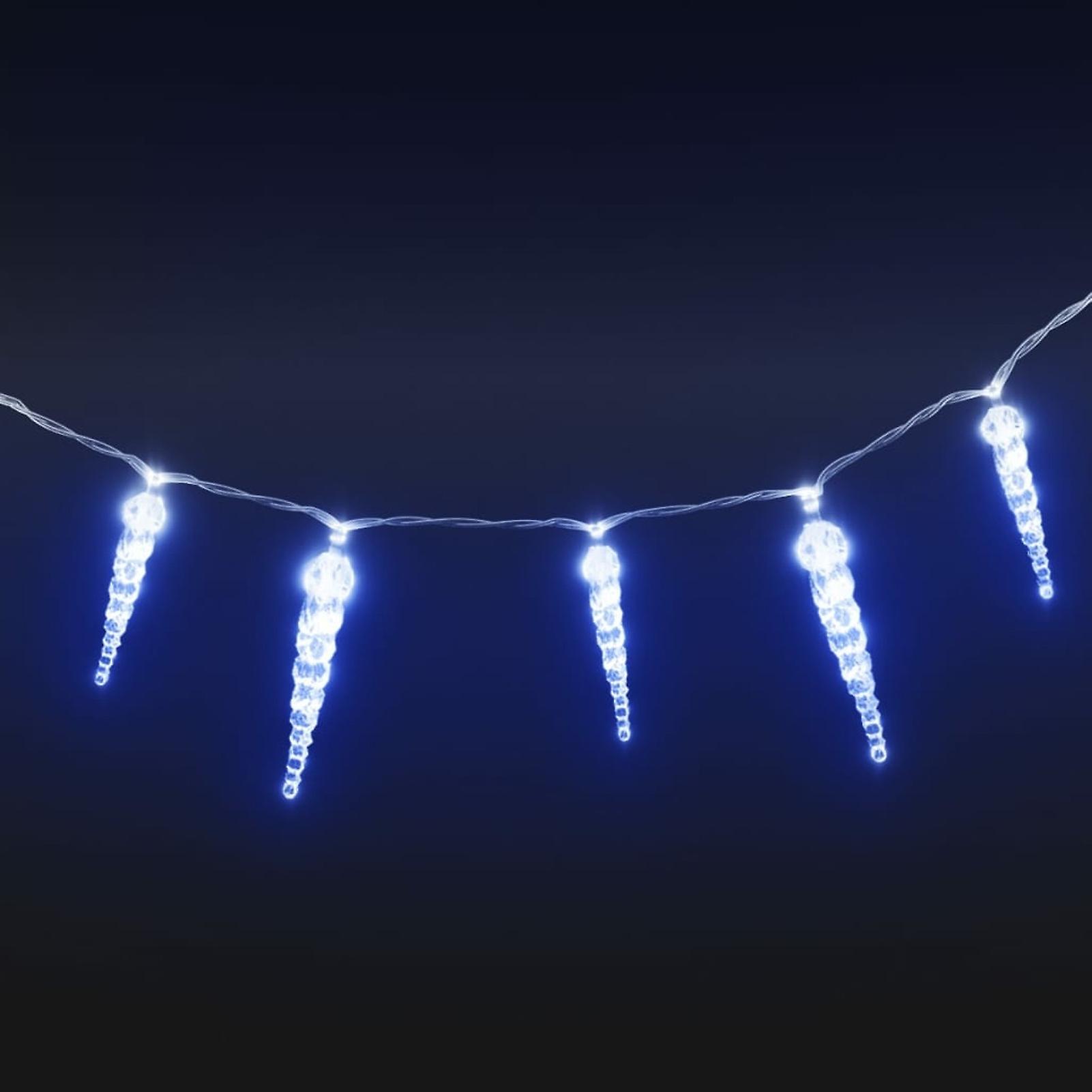 Icicle Fairy Lights 40 Pcs. Blue Acrylic Remote Control No.357253